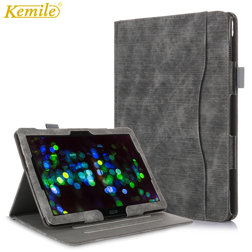 Тонкий умный кожаный чехол подставка Kemile для Lenovo Tab P10 планшета lenovo M10 телефона 10 1
