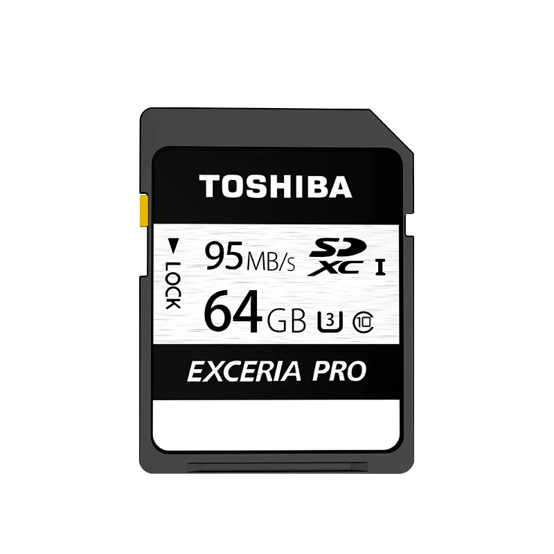 64GB TOSHIBA 128 Гб 64 Гб оперативной памяти, 32 Гб встроенной памяти, N401 SD карты EXCERIA PRO C10 UHS-I U3 SDHC/SDXC карт SD слот для карт памяти Макс 95 МБ/с. для Камера - Емкость: 64GB