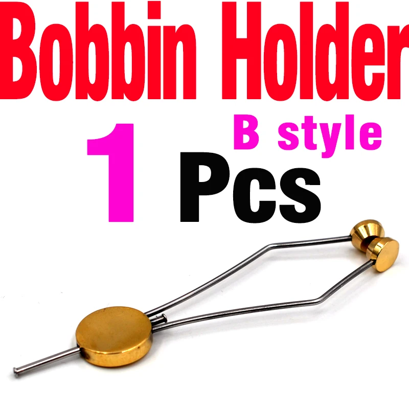 Bobbin Holder B 1PCS MNFT 1 шт. рыболовные приманки латунный держатель катушки для большого пальца держатель катушки с цилиндрической головкой для завязывания мух или завязывания мух - Цвет: Bobbin Holder B 1PCS
