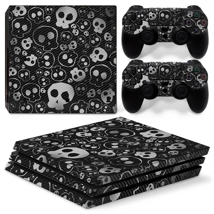 Супер новая версия Череп Дизайн Наклейка Обложка кожа Наклейка для Playstation 4 pro для PS4 Pro консоль контроллер - Цвет: TN-P4Pro-0151