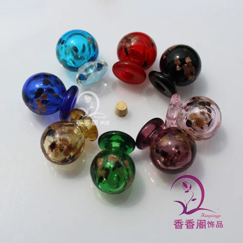 3 шт. 20 мм муранского стекла флаконы для эфирных масел, флакон для духов Подвески, ручной работы ароматерапия подвеска диффузор