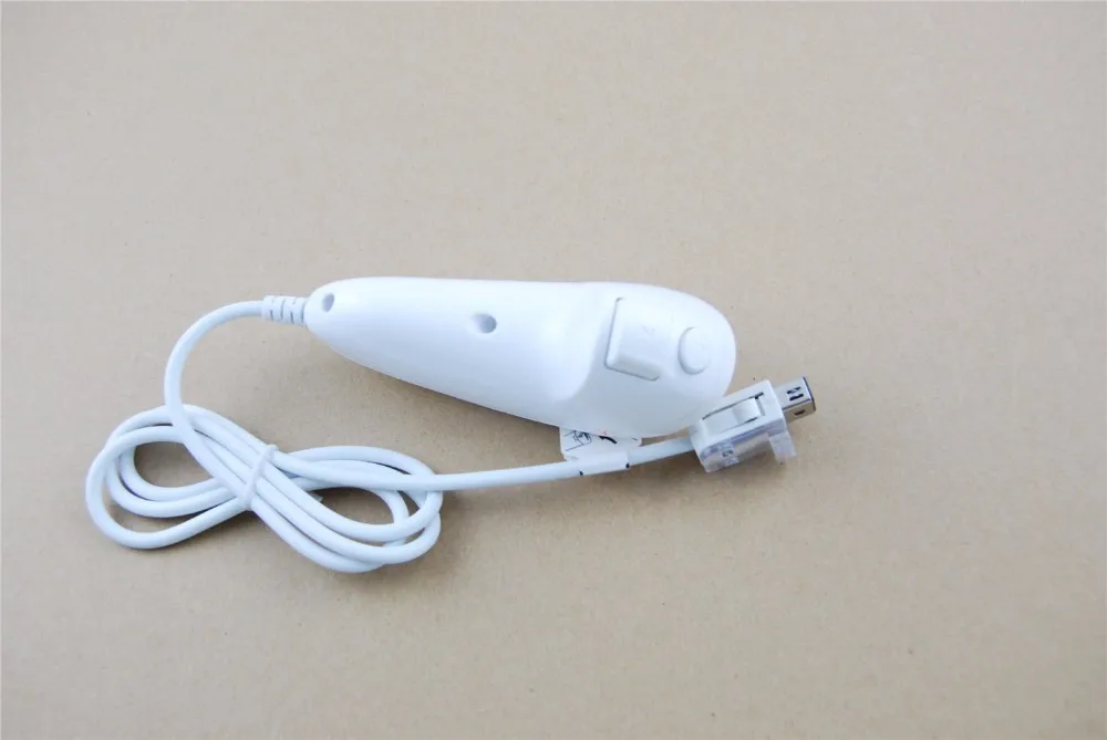 Черный/белый контроллер "нунчаки" для консоль Nintendo Wii