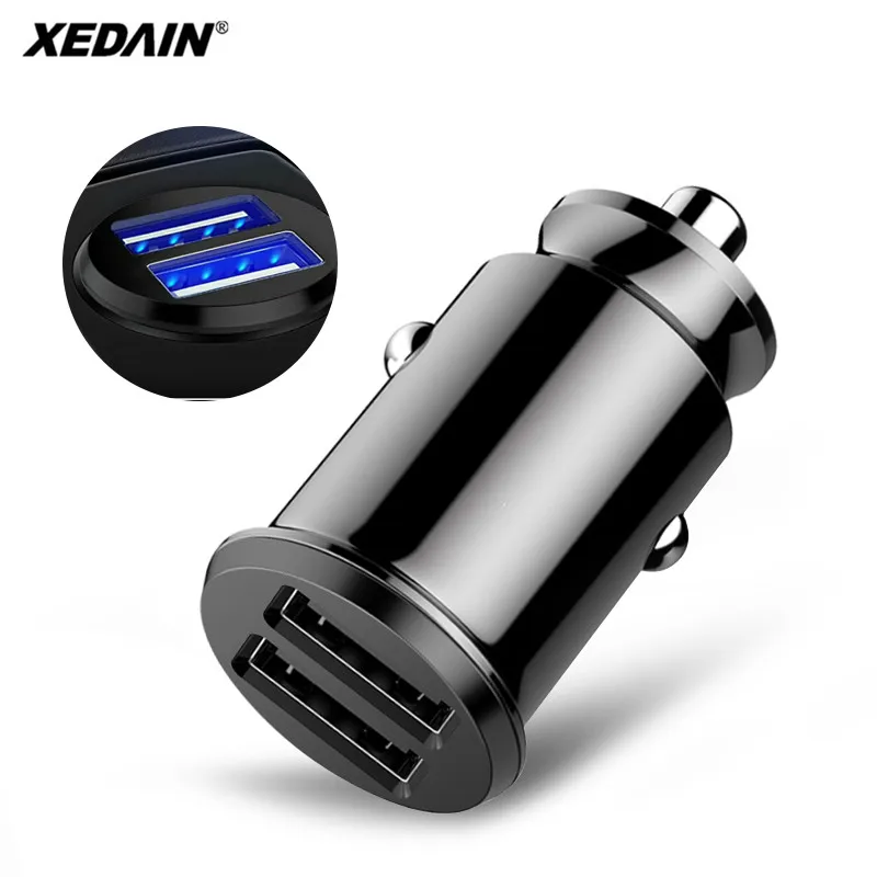 Мини двойной Переходник USB для зарядки в машине 3.1A Max автомобильное зарядное устройство для мобильного телефона автомобильное USB зарядное устройство автоматическая зарядка 2 порта для samsung iPhone huawei