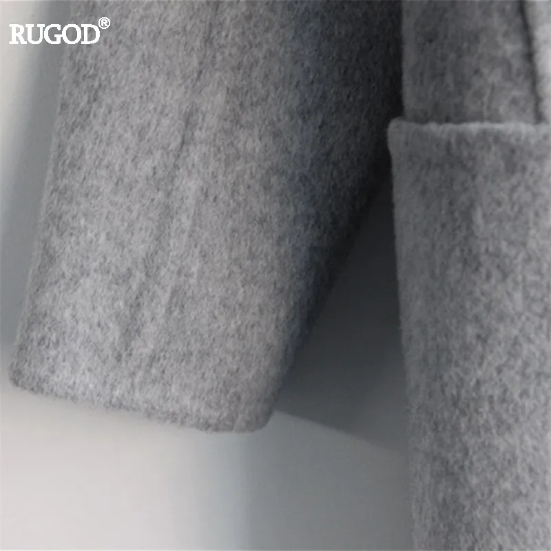 Rugod 2018 длинные шерстяное пальто для женщин Элегантное будущих мам Повседневное