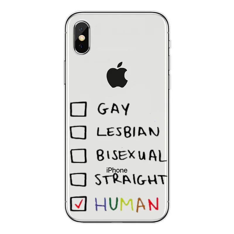 Силиконовый чехол для телефона Iphone 11Pro Max 8 7 6s 8Plus XS MAX геев лесбиянок ЛГБТ Радужный