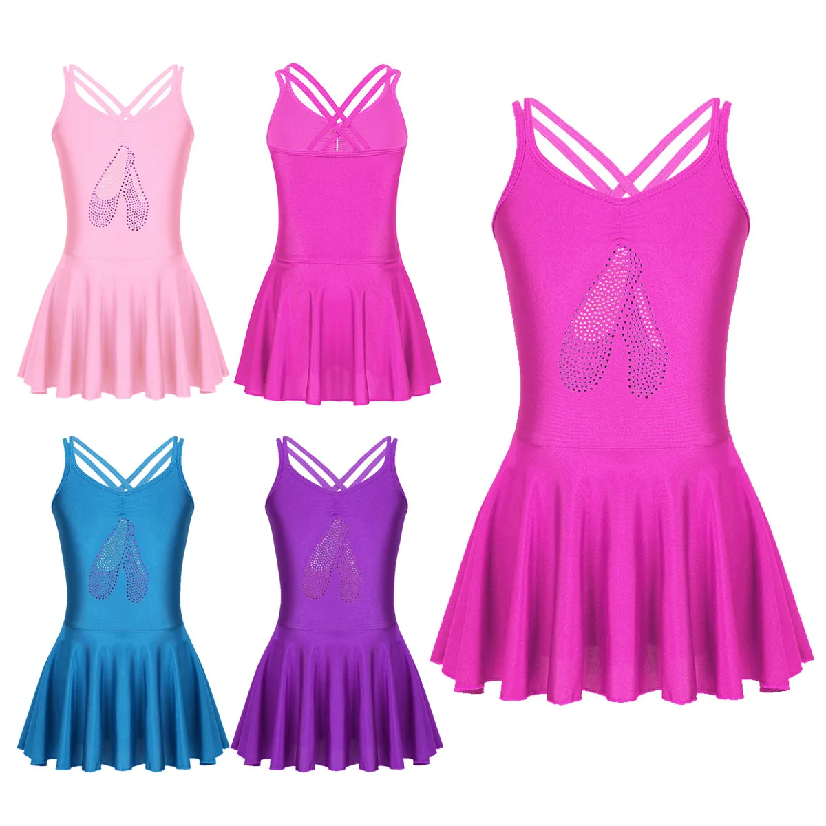 Балетное трико для девочек подростков Профессиональный Балетный с блестящими