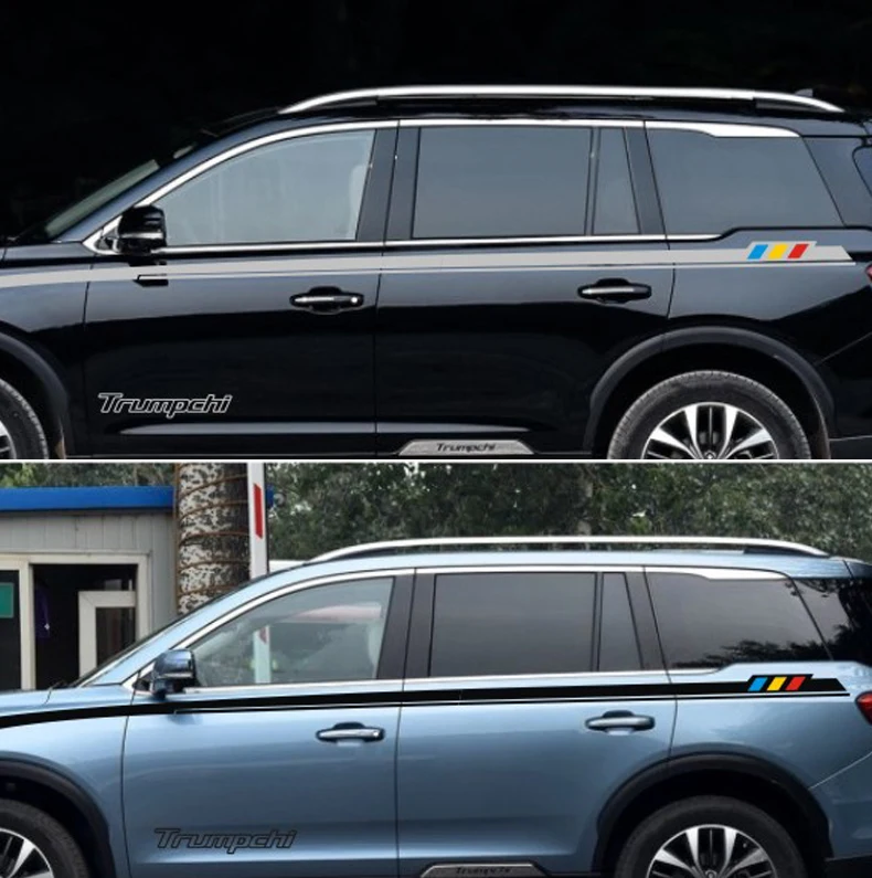 Lsrtw2017 прозрачная Автомобильная дверная боковая защита от солнца водонепроницаемая отделка Цветок Наклейка для Trumpchi Gs8