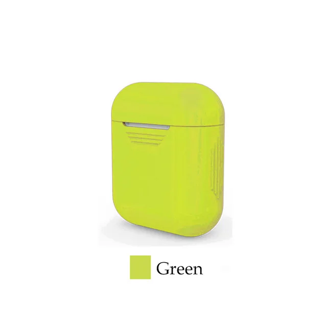 1st version green Светящиеся Air pods защитный чехол водонепроницаемый мягкий чехол для кожи с защитой от потери карабины зарядка Airpods аксессуары - Цвет: 1st version green