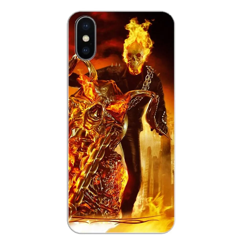 Силиконовый чехол для телефона Xiaomi Mi A1 A2 5X 6X 8 lite SE Pro Max Mix 2 2S 3 Mi5 Mi5S fire car Ghost Rider Head с