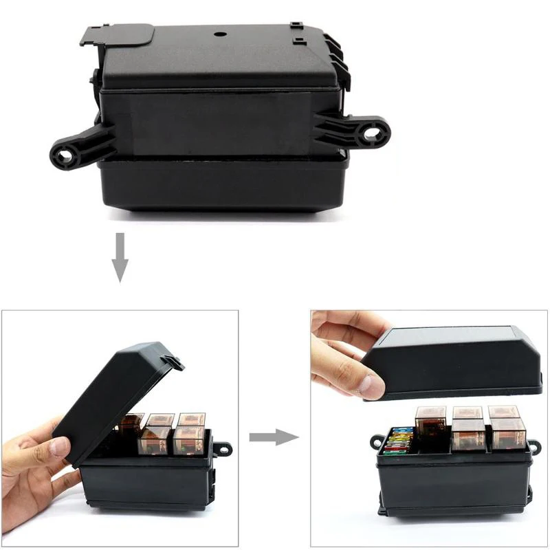 12 Слот предохранитель реле коробка украшенное мозаикой из драгоценных камней 12V