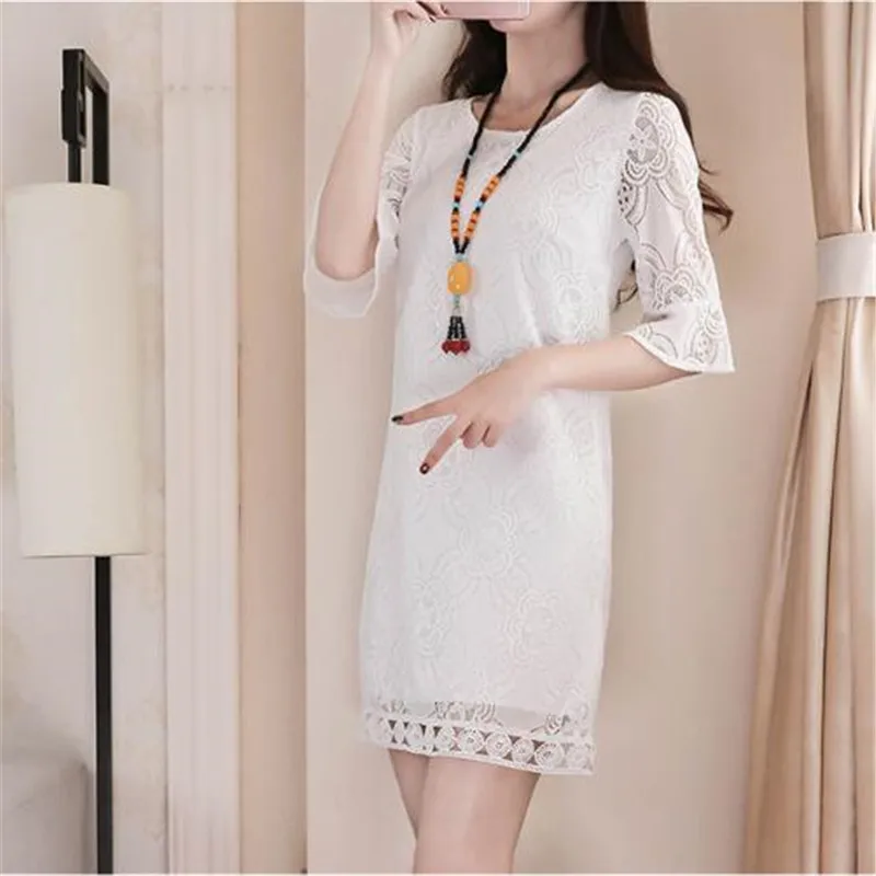 Новинка элегантное женское цветочное кружевное платье OL весенне-летнее с