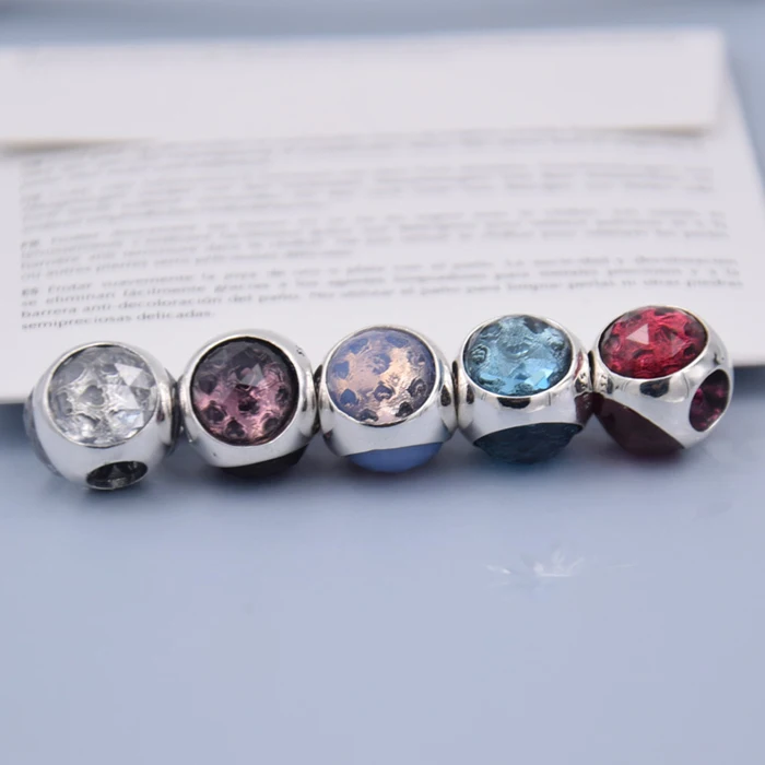 Стерлингового Серебра 925 Пробы Капли Европейские Шармом Шариков Fit Vacanza Браслеты