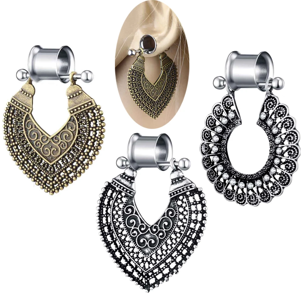 JUNLOWPY тонкая хирургическая сталь в Уши пирсинг заглушки двойные расклешенные