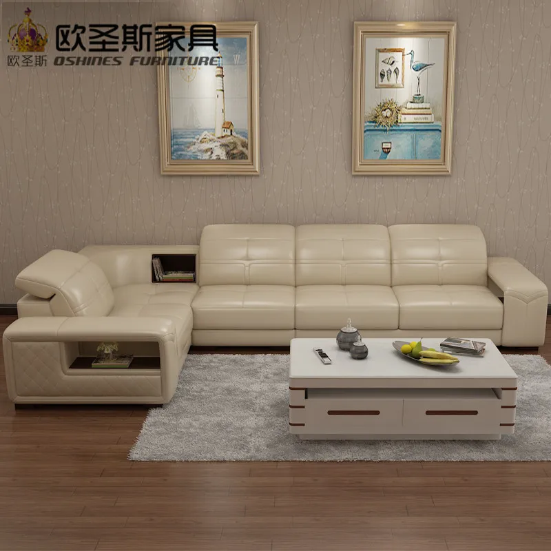 2019 новая l образная Современная секционная мебель гостиной полный кожаный диван
