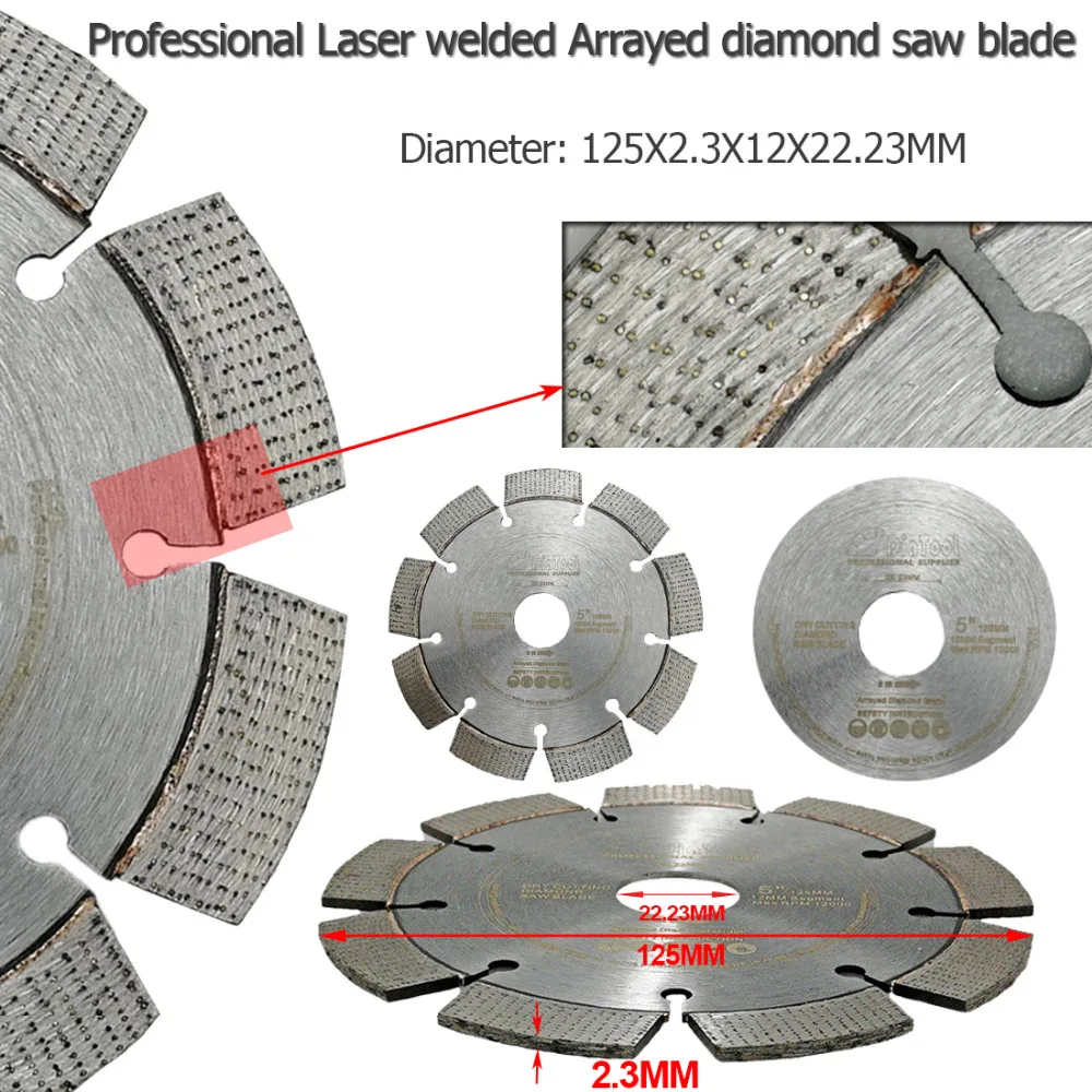 Diatool Премиум качество лазерной сваркой diamond Лезвие пилы одел дизайн Резка жесткий