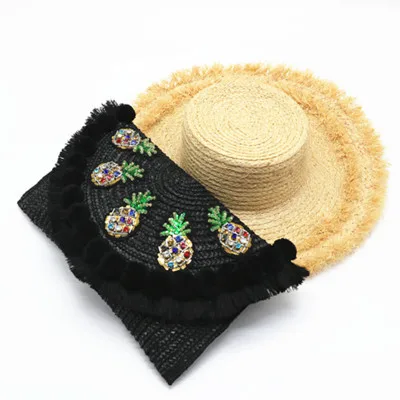 Богемные пляжные женские сумки плетеные соломенные на плечо женская сумка через