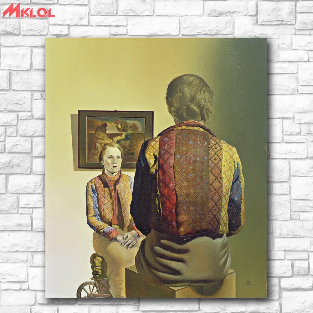 Salvador-dali-portrait-of-gala-1935 картина маслом настенные картины Картина на холсте печать