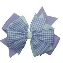 

Purple Classic Plaid Ribbon Bows for Hair Band Hair Clips and Hair clasp Free Shipping