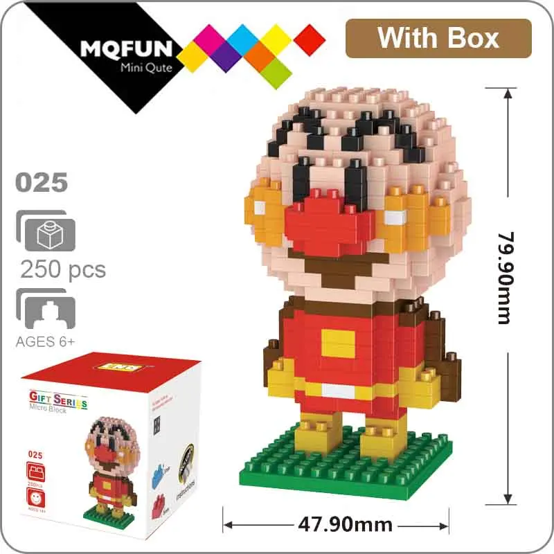 Мини Алмазные Японские Аниме Мультфильмы LNO anpanman ABS пластиковые строительные