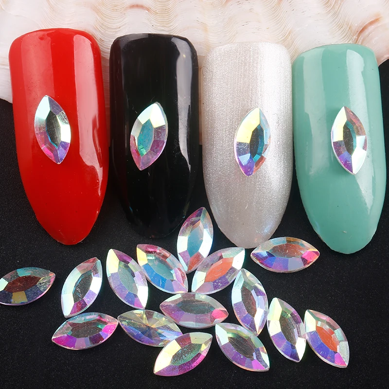 Блестящие стразы Blueness для маникюра украшения ногтей 10 шт. хрустальные шпильки