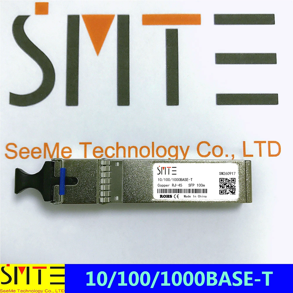 

Compatible with Juniper Networks SFP-1GE-FE-E-T 10/100/1000BASE-T Copper RJ-45 100m Transceiver module SFP