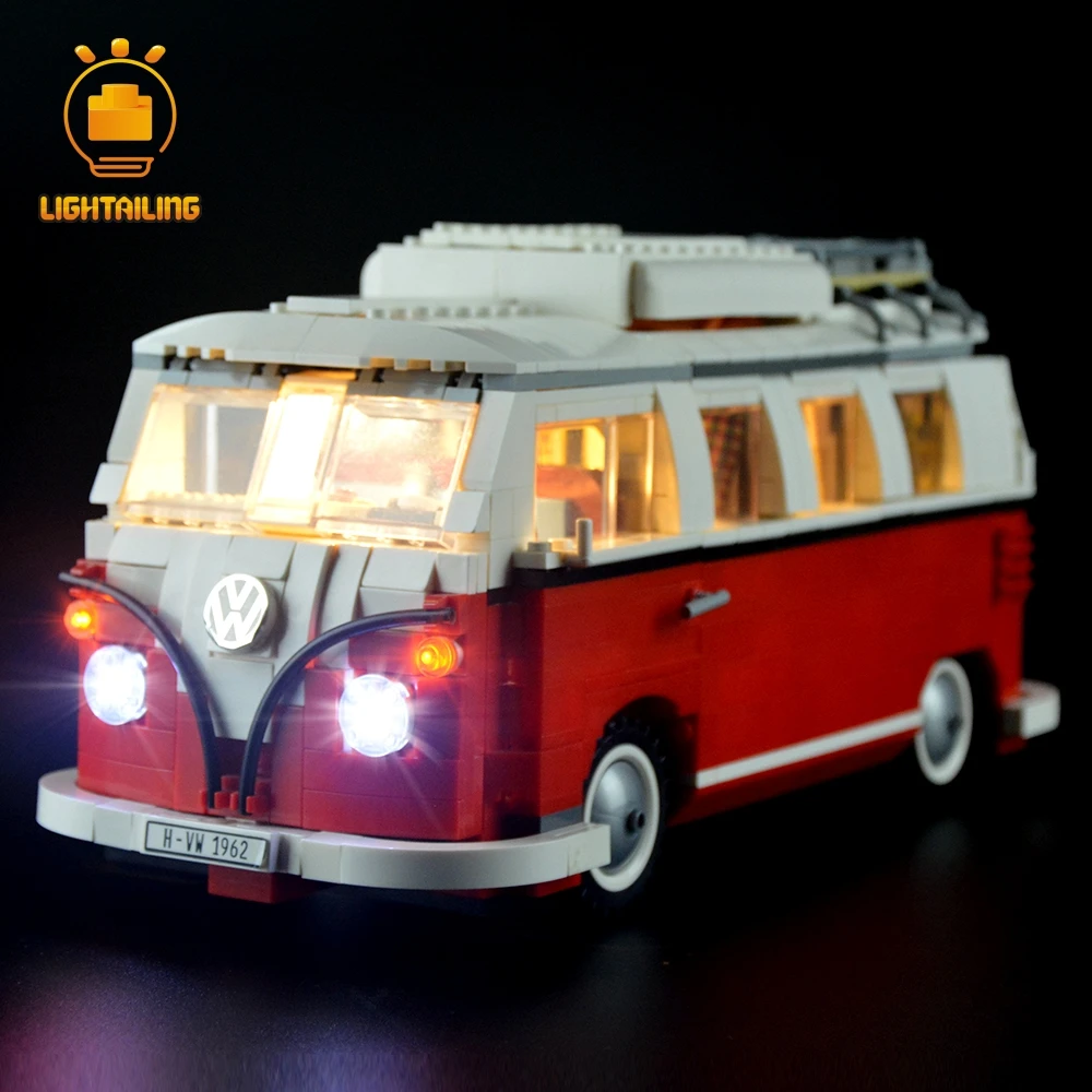 Светильник, светодиодный светильник, набор для T1 Camper Van, строительные блоки, игрушечный светильник, набор, совместимый с 10220