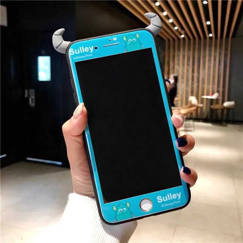Для iPhone XS max XR X 3D милый Sullivan monsters чехол и пленка для экрана из закаленного стекла Mr