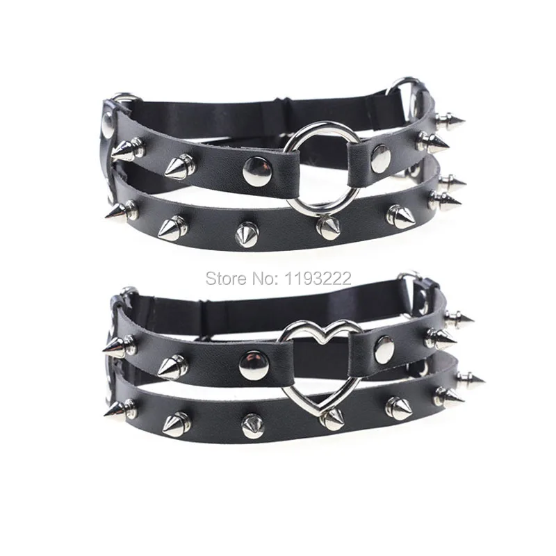 Сексуальная подвязка ручной работы Харадзюку круглые шипы в форме сердца