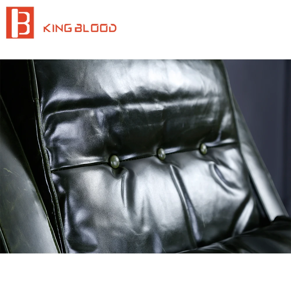 American style classic oil wax PU leather genuine single sofa chair armchair | Мебель