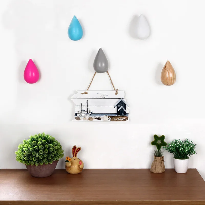 Модный креативный настенный крючок для пальто деревянная вешалка