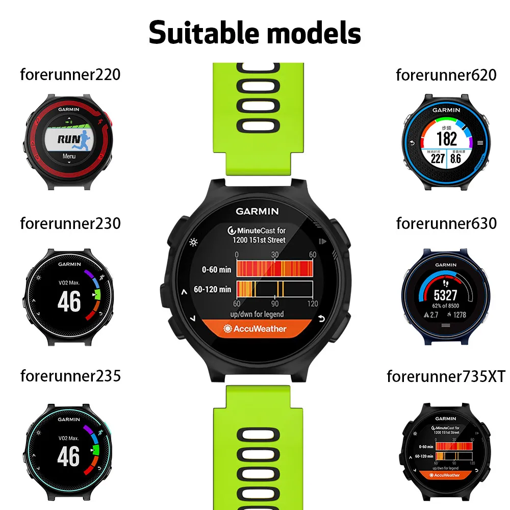 ANBEST мягкий силиконовый ремешок для часов для Garmin forerunner 235 220 230 620 630 735XT силиконовый ремешок часов для Garmin forerunner