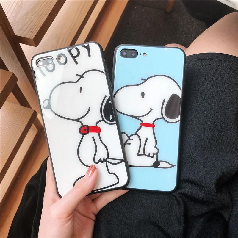Чехол из закаленного стекла для iPhone 6/7/8 Plus jingle cat чехол телефона X/XR/Xs Max Doraemon