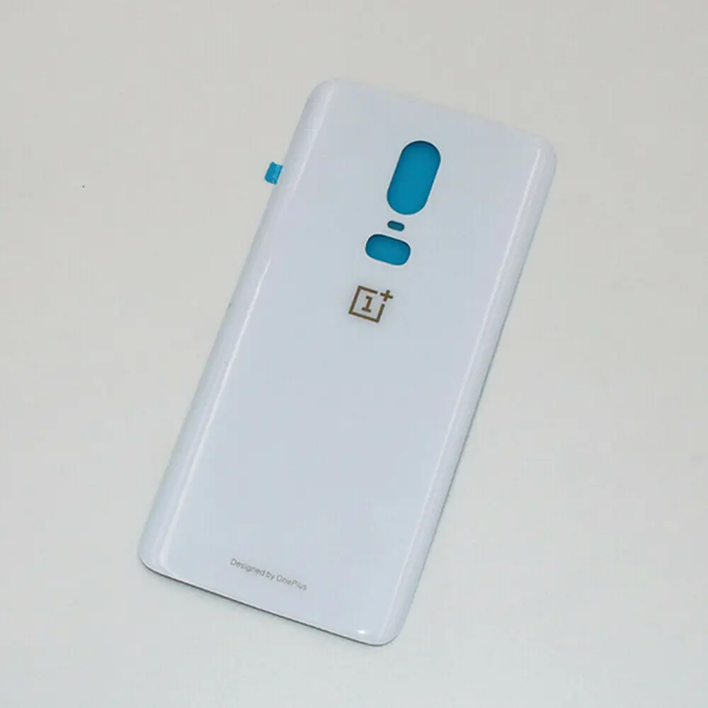 White Для Oneplus 6 задняя крышка в Батарея крышка Стекло задней стороны специально для Корпус задний Чехол Oneplus 6 Батарея двери Запчасти для авто мобильного телефона Oneplus 6 задняя крышка - Цвет: White