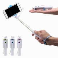 new arrival mini6s portable wired selfie stick 13cm 70cm extendable mini monopod for iphone huawei xiaomi android smartphones