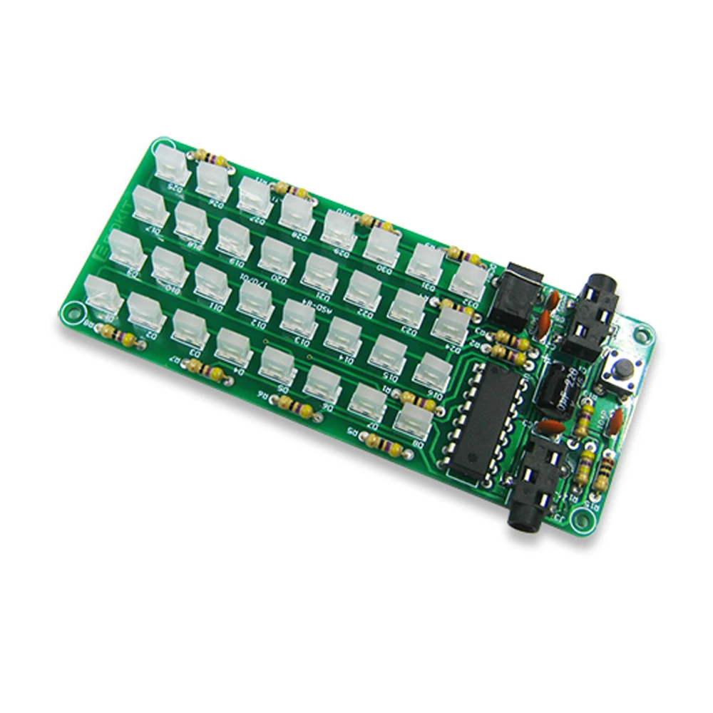 Электронный DIY Kit индикатор уровня ASD-84 аудио спектр 8x4 голос спектр светодиодные лампы красный+ синий цветной дисплей DC 5V