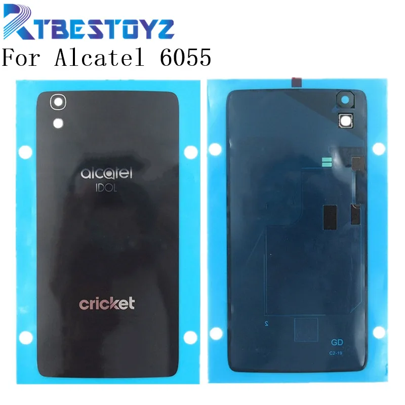 Батарея чехол для Alcatel One Touch Idol 4 6055 OT6055 6055K 6055B 6055Y двери Корпус телефон стекло с NFC |