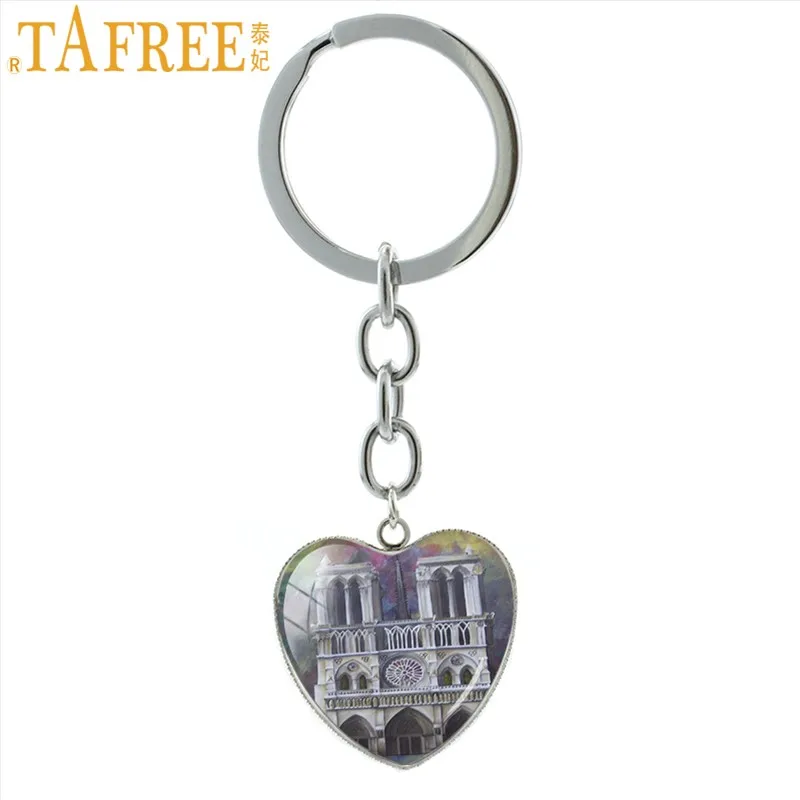 E707 TAFREE брелки палец рок металлические здания Нотр-Дам де Пари Эйфелева Башня Биг-Бен художественное изображение металлические брелки E699 - Цвет: E707