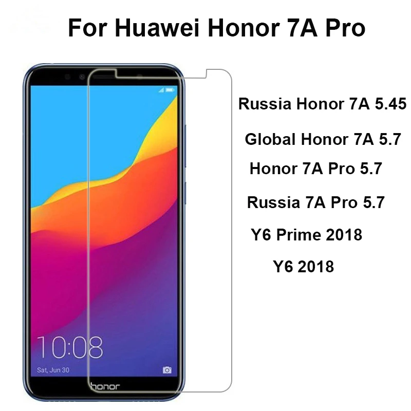 Защитное стекло закаленное 5 7 дюйма для Huawei Honor 7A Pro Pro|Защитные стёкла и плёнки