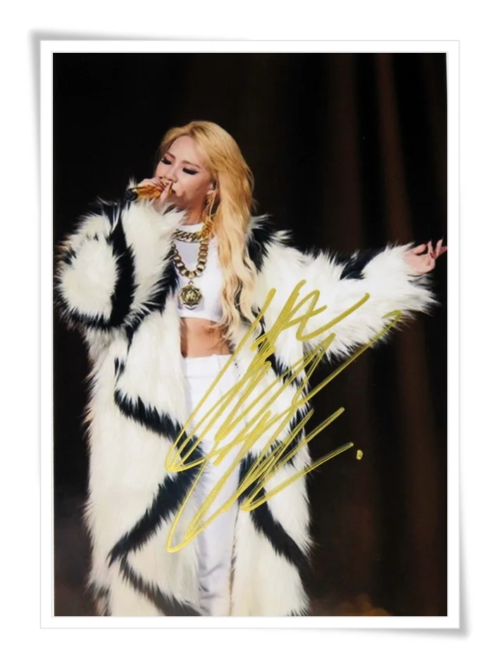 2NE1 CL Коллекция с автографом фотография группы 4*6 дюймов бесплатная доставка 11 2016