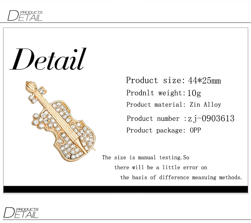 Булавки и броши золотого цвета в форме скрипки имитация мини полностью Стразы