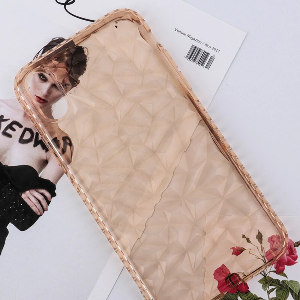 Gold Чехол на айфон 7 Lovebay Diamond текстура чехол для iPhone 6 6s 7 8 Plus X XR XS Max мягкий телефона Роскошный прозрачный ультра тонкий - Цвет: Gold