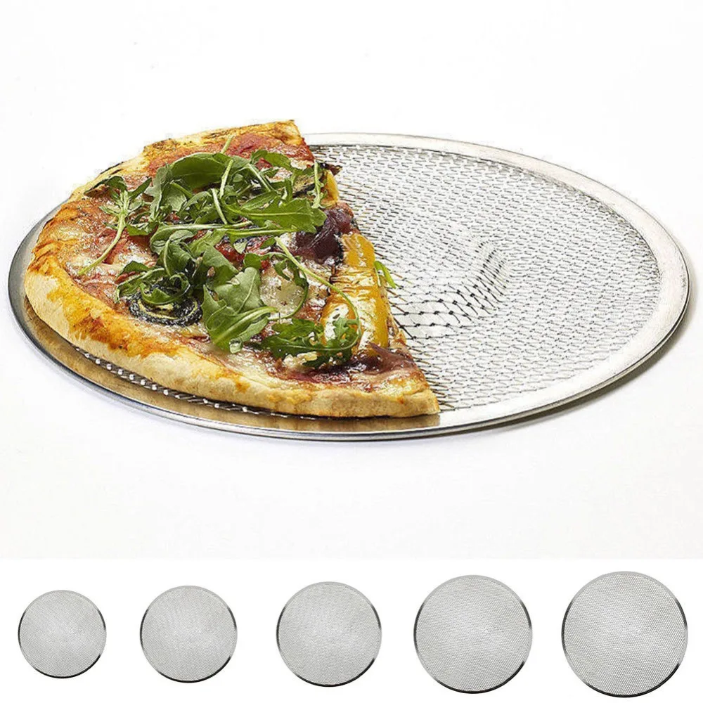 6/8/9/10 Inch Aluminium Flat Mesh Pizza Screen Oven Baking Tray Net Bakeware Cookware kitchen baking tool | Дом и сад