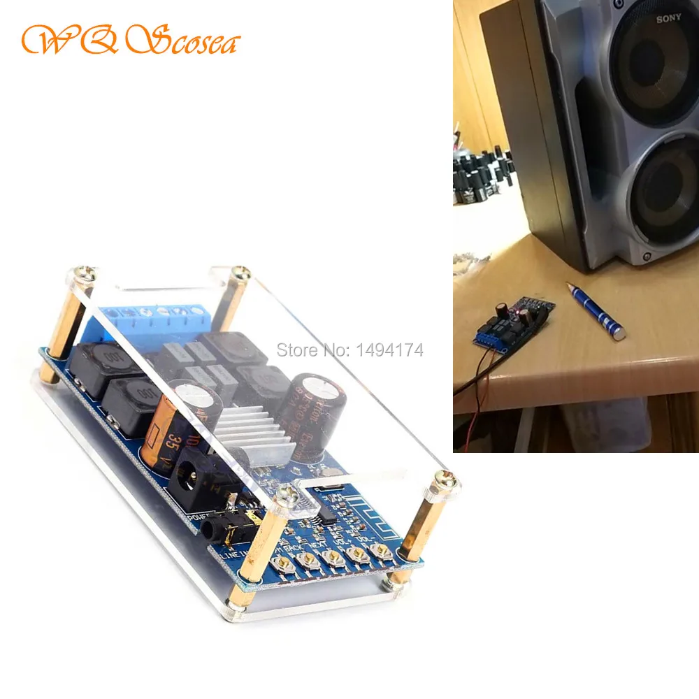 WQScosea Q8S351 DC 4 5 в 27 50Wx2 двухканальный усилитель плата модуль Bluetooth цифровой стерео не