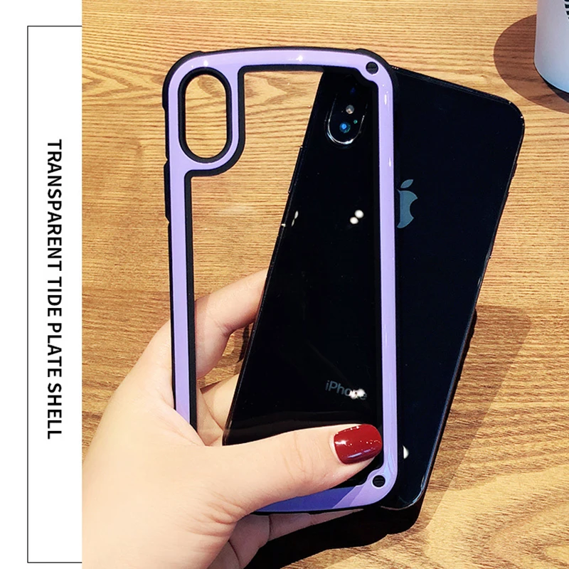 Чехол для iPhone X XS Max корейский девчачий прозрачный ТПУ + ПК Гибридный ударопрочный
