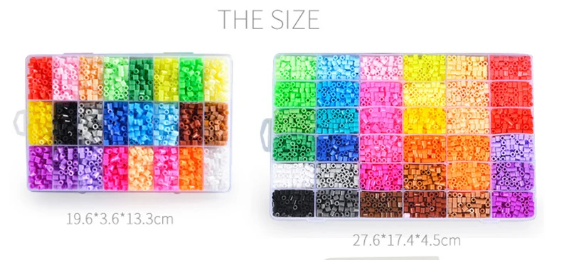 6800 шт 5 мм набор шариков Хама/бисер Perler DIY Интеллектуальные развивающие игрушки для рукоделия головоломки пиксель головоломка+ Инструменты+ аксессуары