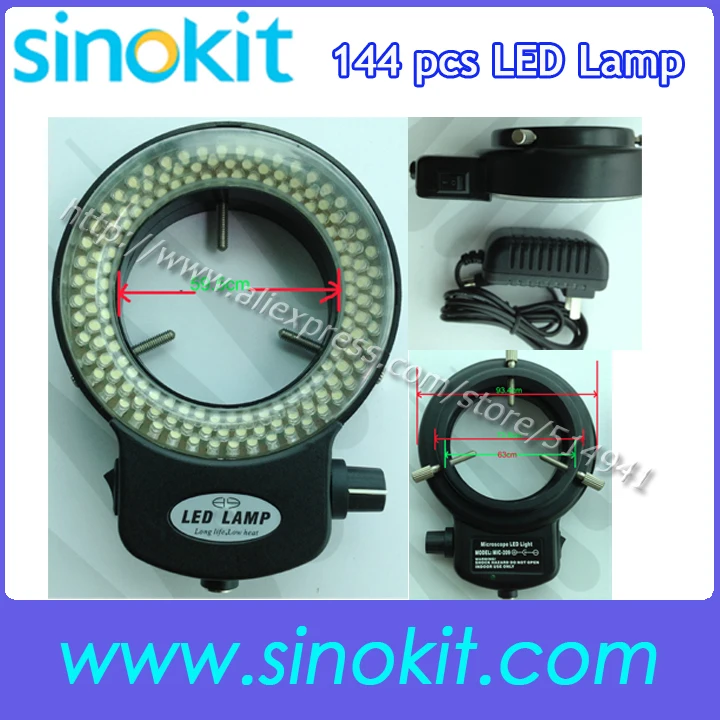 Профессиональные микроскопы и камера 144 шт. светодиодная кольцевая белая