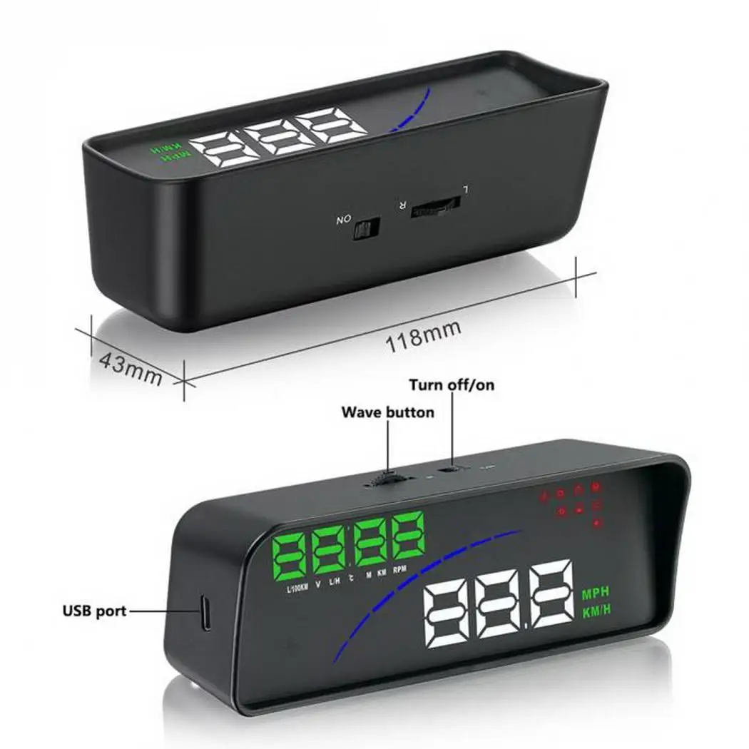 P9 3 6 дюймов OBD HUD Автомобильный дисплей на лобовом стекле бортовой компьютер hud