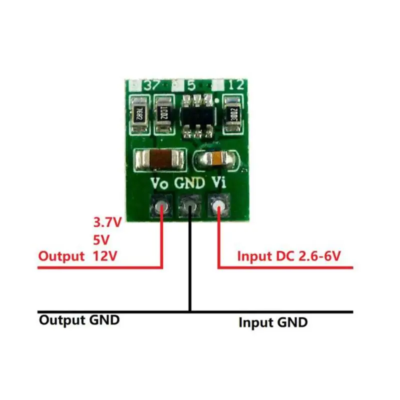 5V 12V DC-DC повышающий Питание модуль Boost Напряжение конвертер для 18650 403040 Li-Po литий