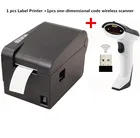 Подарок 1 шт. беспроводной сканер + бирка для одежды 58 мм термопринтер штрих-кодов принтер наклеек Qr-код не высыхающий принтер этикеток