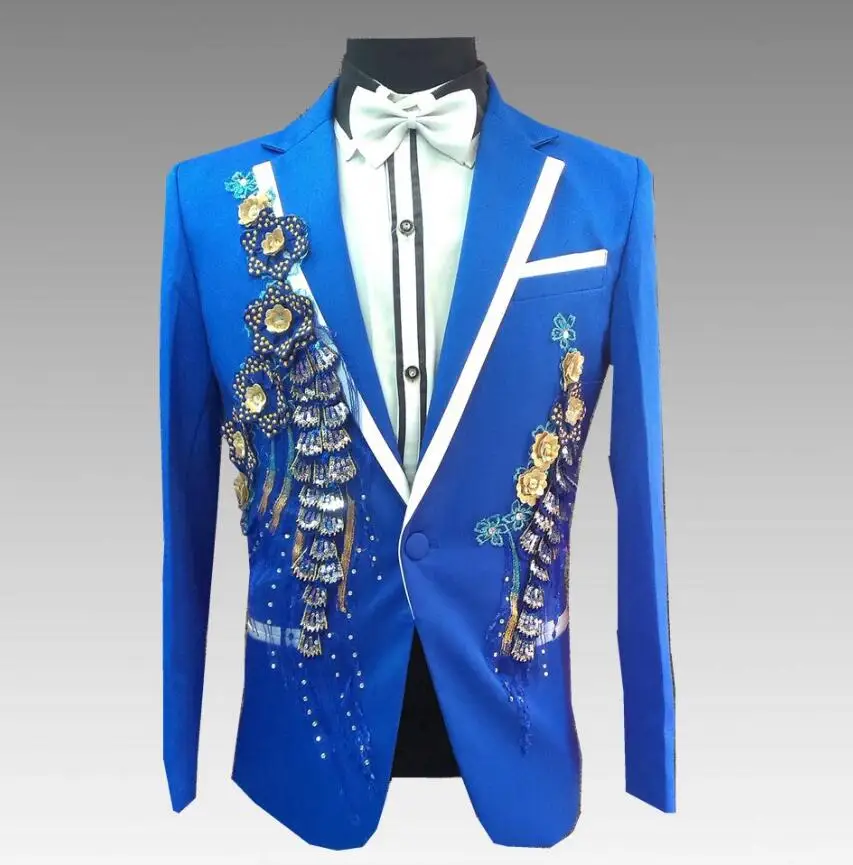 XXS-6XL 2018 мужская одежда BIGBANG Bar гость DJ певец для ночного клуба с блестками